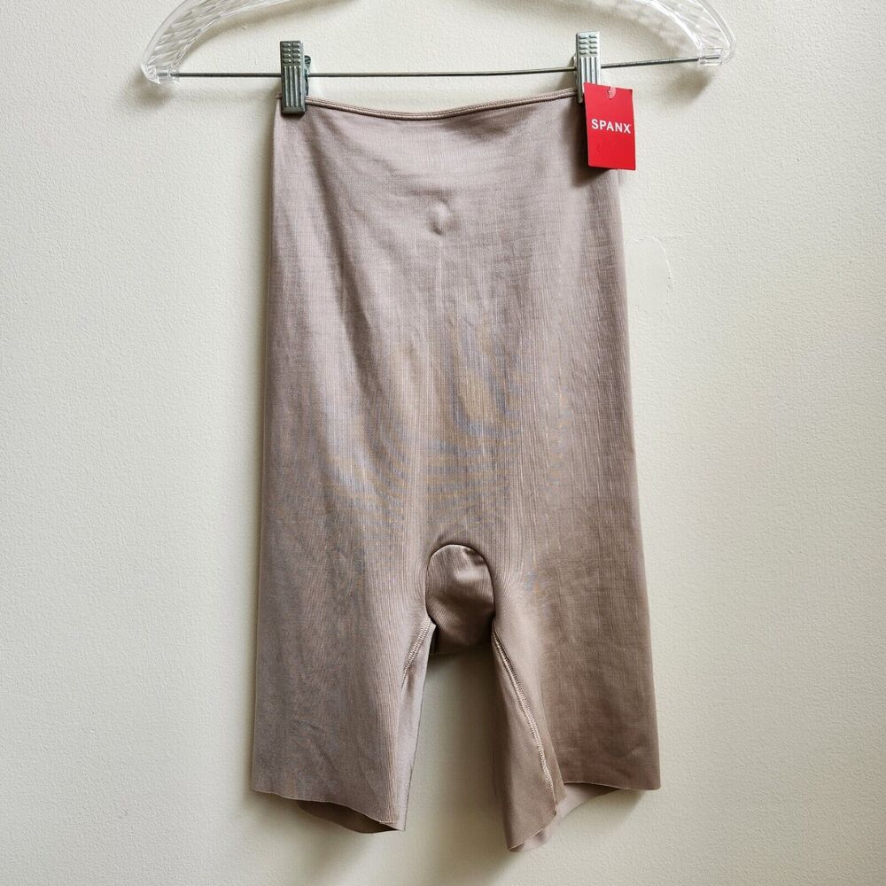 Spanx High Waisted Midthigh Body Shaper Shorts Nude Small Intimate Shapewear